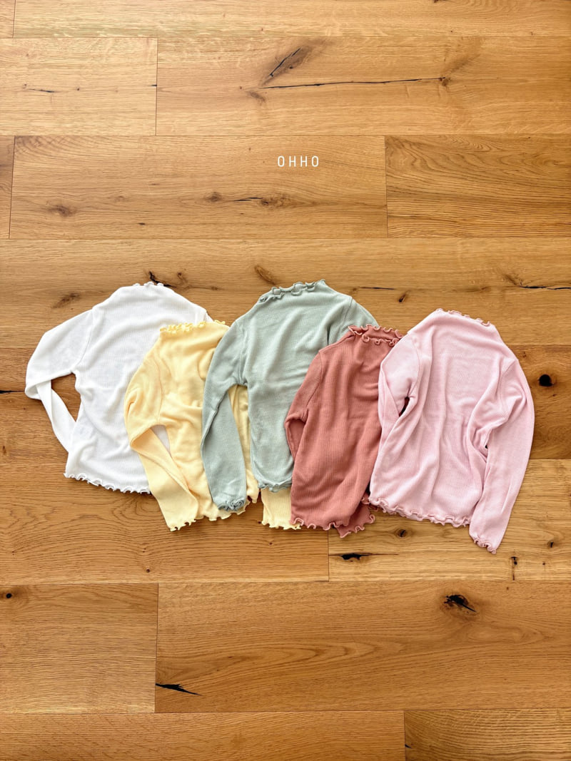 Ohho - Korean Children Fashion - #kidsstore - 26 Dove Ribbed Mock Neck Tee - 2