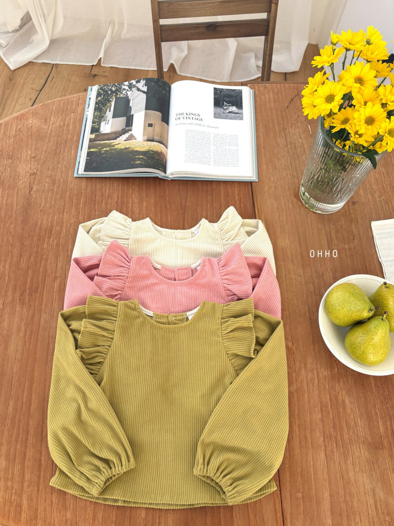 Ohho - Korean Children Fashion - #kidzfashiontrend - Soft Corduroy Blouse