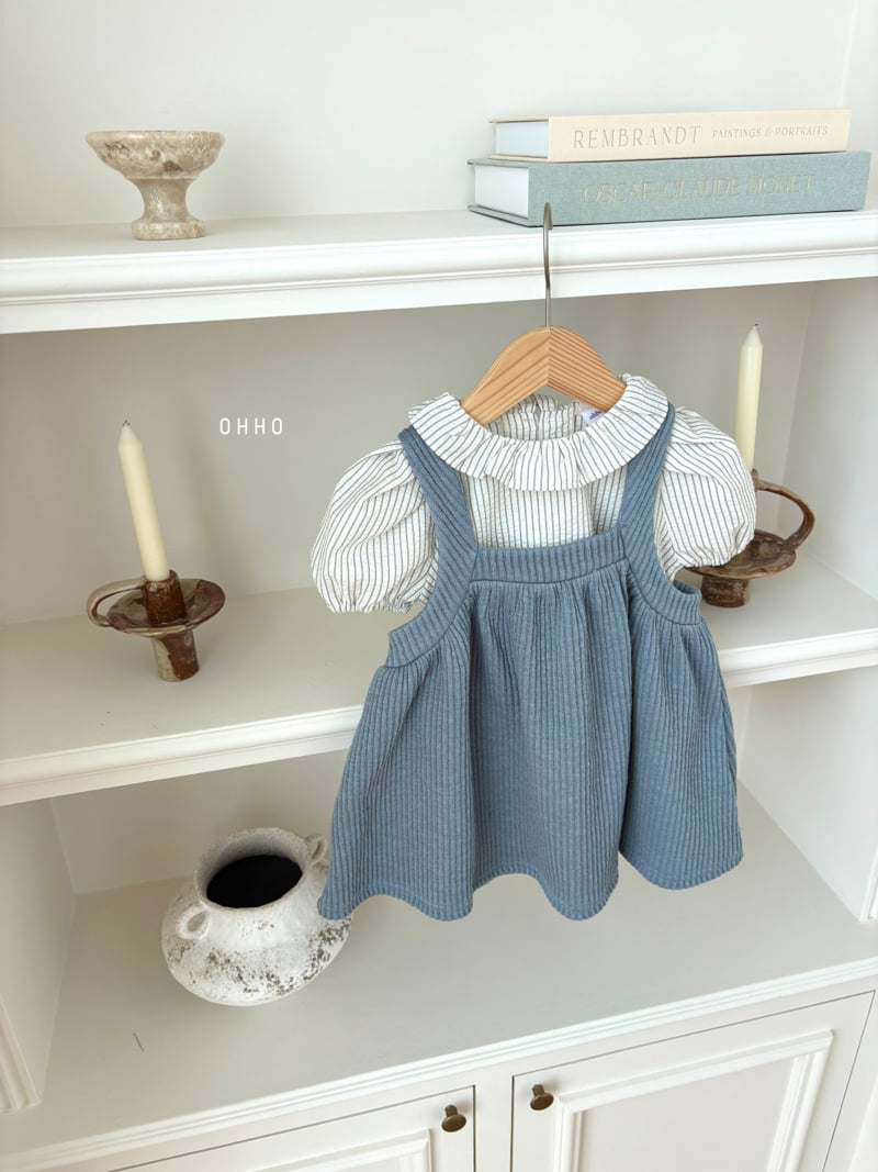 Ohho - Korean Children Fashion - #kidzfashiontrend - Roel Stripe Blouse - 8