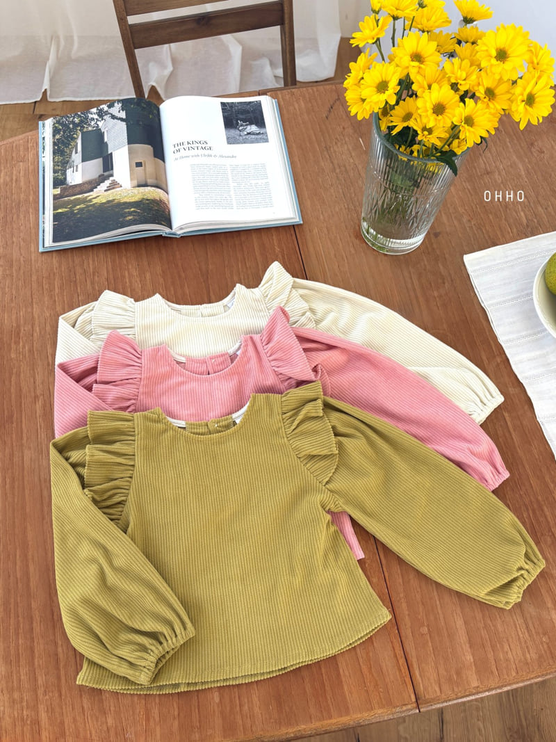 Ohho - Korean Children Fashion - #littlefashionista - Soft Corduroy Blouse - 3