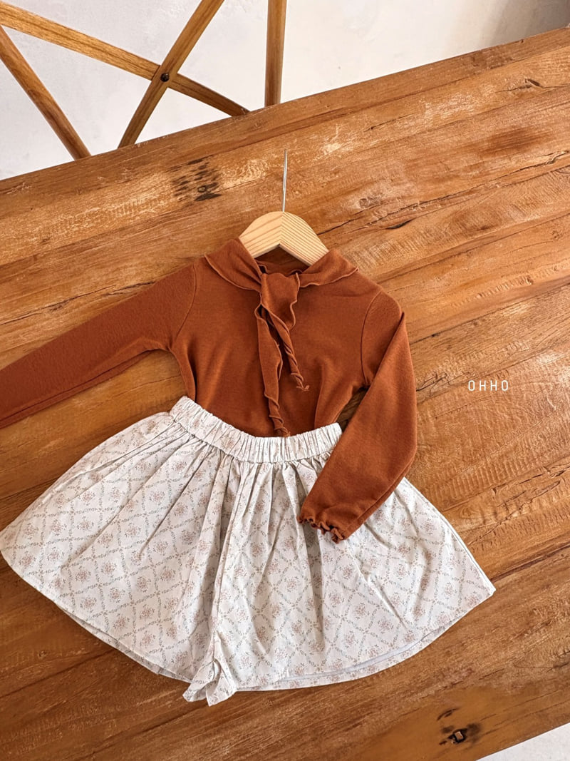 Ohho - Korean Children Fashion - #littlefashionista - Caramel Ribbon Tee - 12