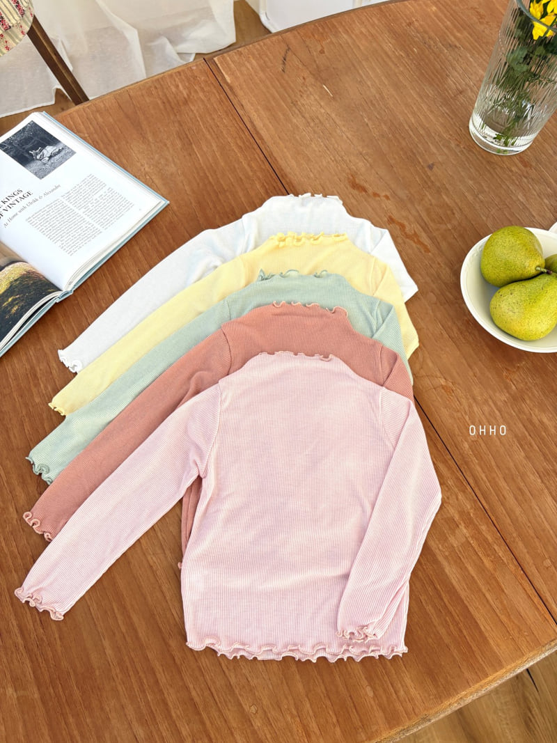 Ohho - Korean Children Fashion - #littlefashionista - 26 Dove Ribbed Mock Neck Tee - 5