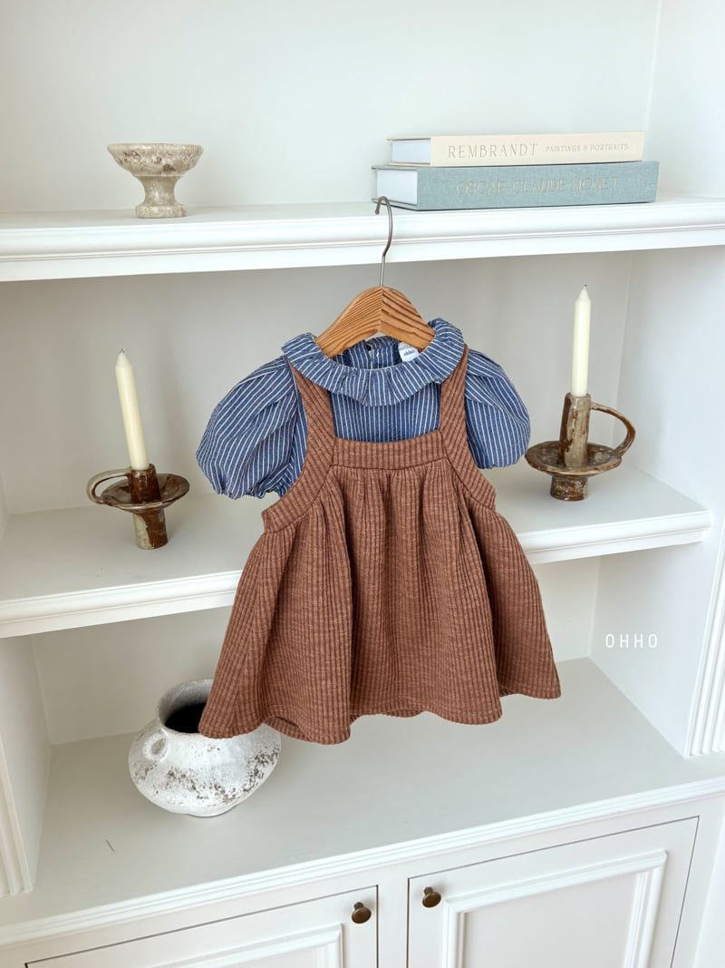 Ohho - Korean Children Fashion - #magicofchildhood - Roel Stripe Blouse - 11