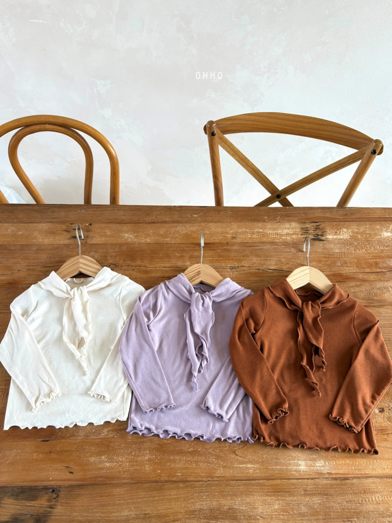 Ohho - Korean Children Fashion - #prettylittlegirls - Caramel Ribbon Tee