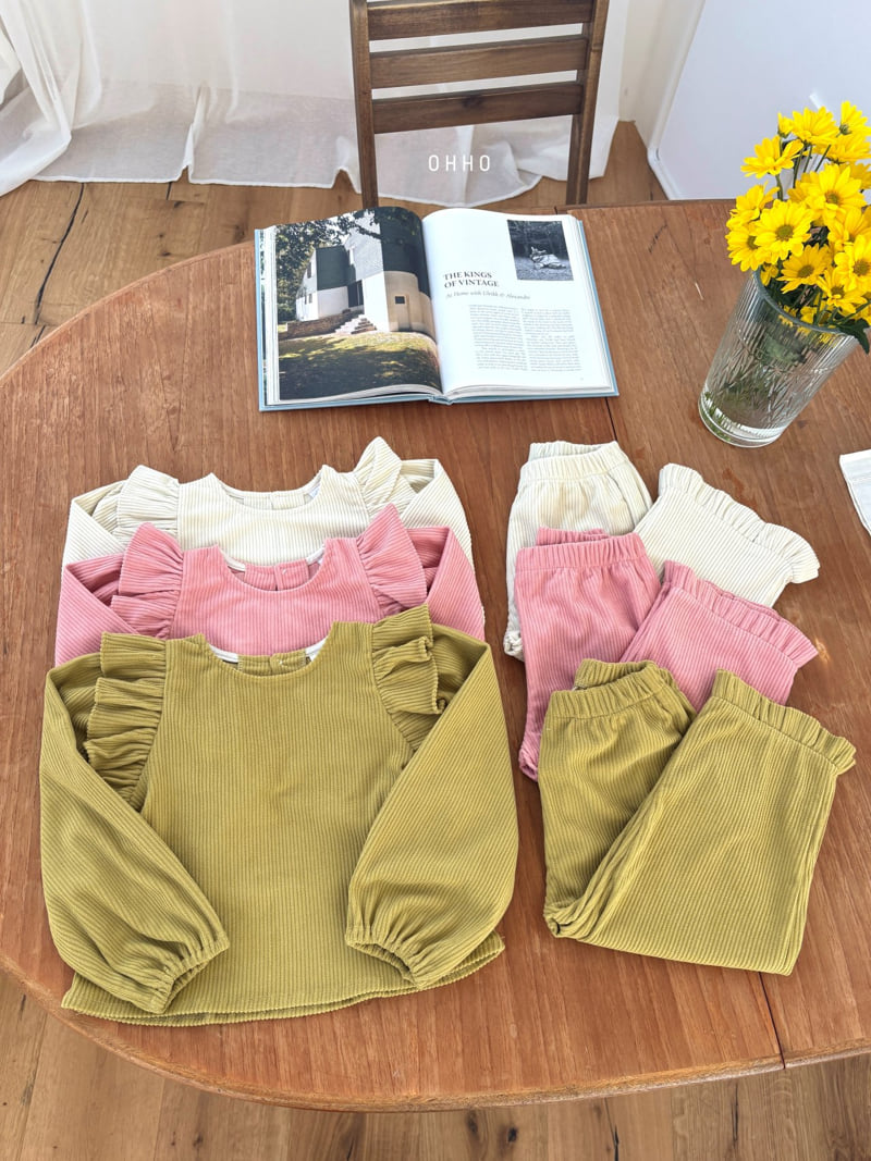 Ohho - Korean Children Fashion - #prettylittlegirls - Soft Corduroy Frill Pants - 6