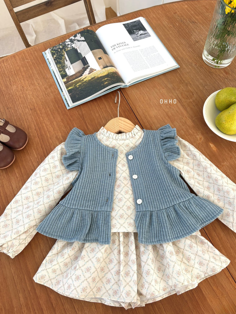 Ohho - Korean Children Fashion - #prettylittlegirls - From Knit Frill Vest - 2