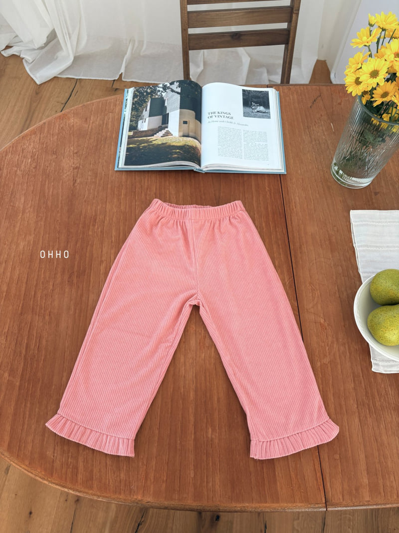 Ohho - Korean Children Fashion - #stylishchildhood - Soft Corduroy Frill Pants - 9