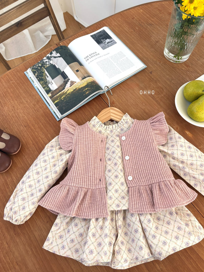 Ohho - Korean Children Fashion - #stylishchildhood - From Knit Frill Vest - 5