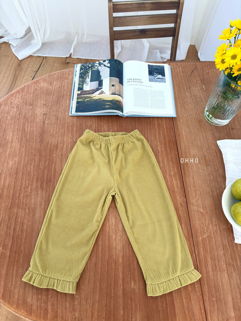 Ohho - Korean Children Fashion - #todddlerfashion - Soft Corduroy Frill Pants - 7