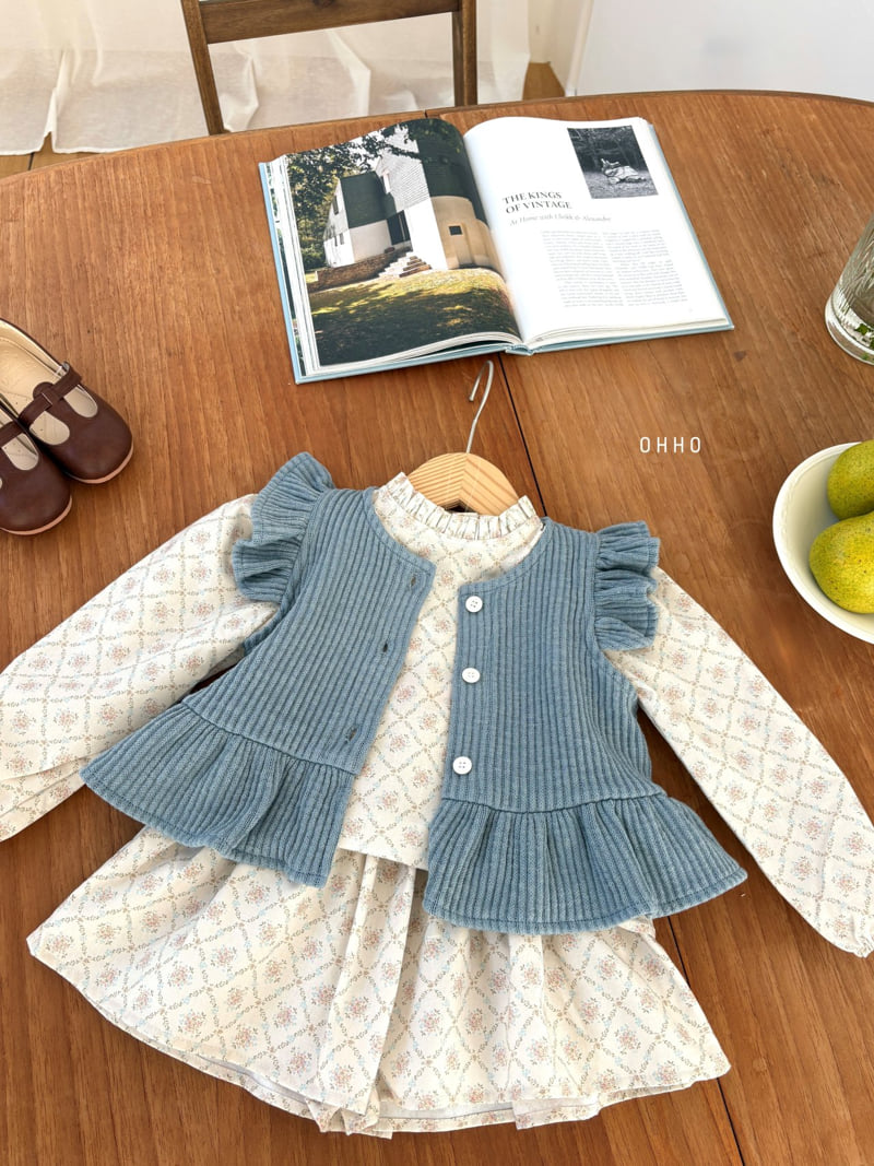 Ohho - Korean Children Fashion - #todddlerfashion - From Knit Frill Vest - 3