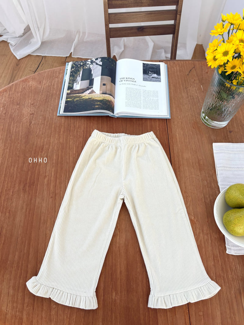 Ohho - Korean Children Fashion - #toddlerclothing - Soft Corduroy Frill Pants - 8