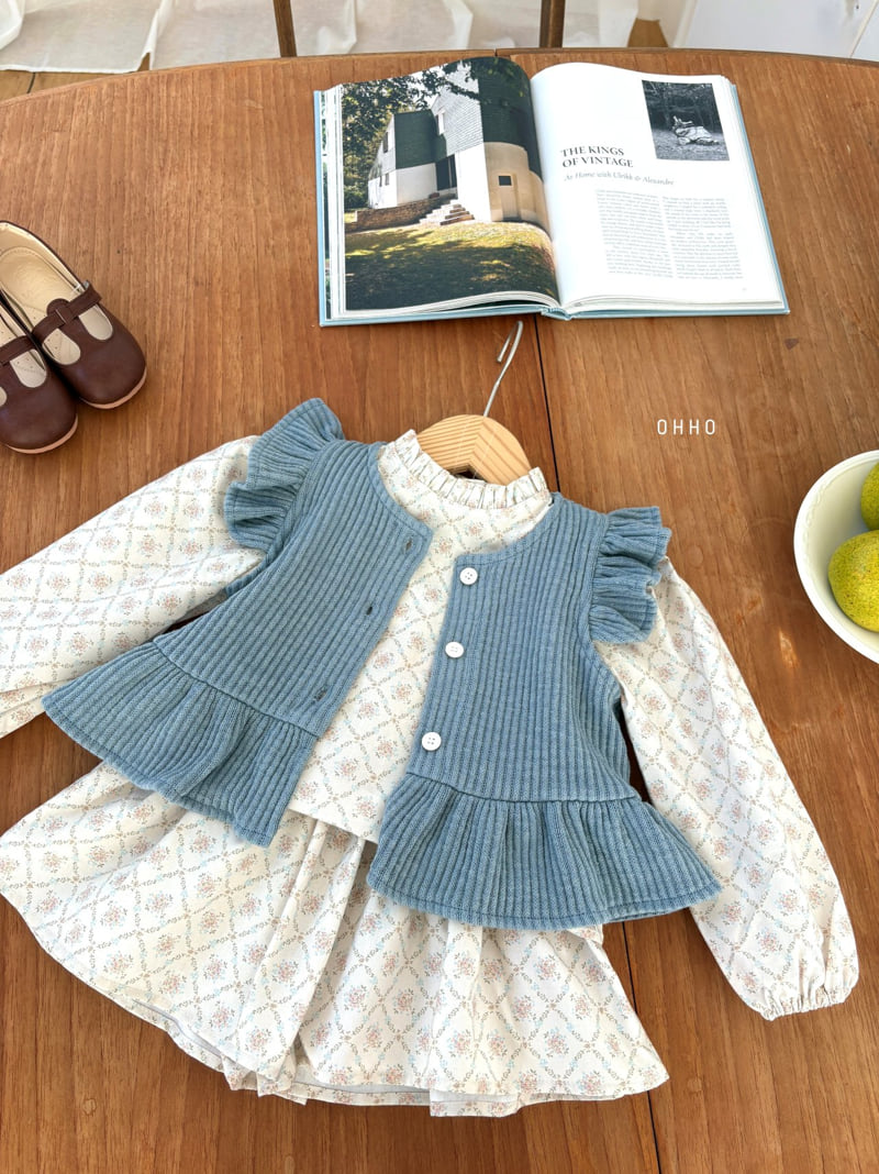 Ohho - Korean Children Fashion - #todddlerfashion - From Knit Frill Vest - 4