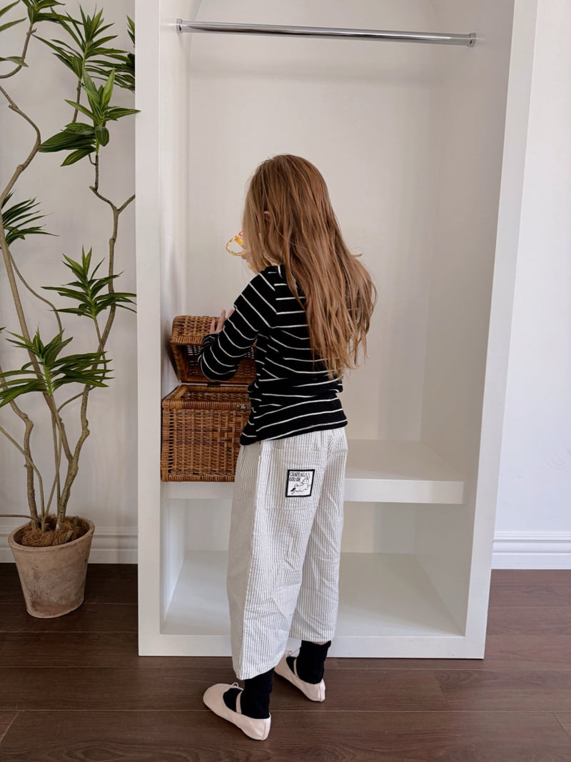 Ojodepapa - Korean Children Fashion - #kidzfashiontrend - Frill Stripe Tee - 8
