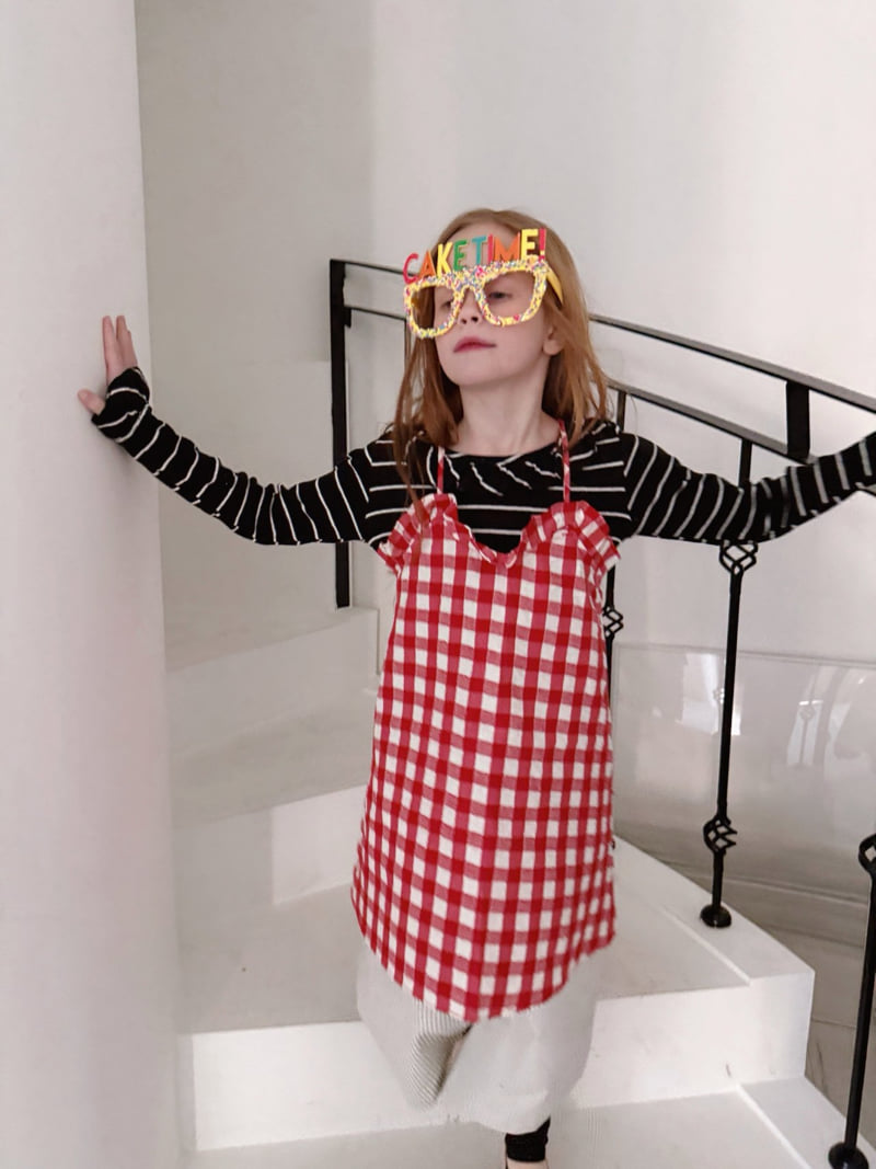 Ojodepapa - Korean Children Fashion - #littlefashionista - Frill Stripe Tee - 10