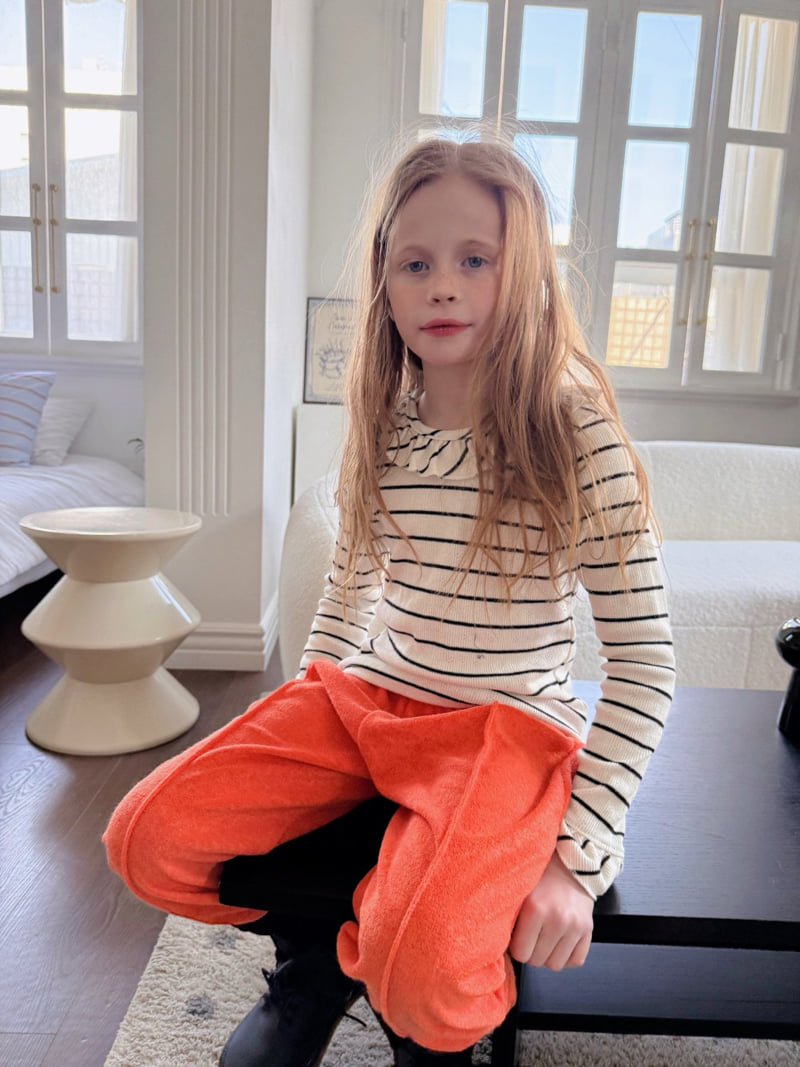 Ojodepapa - Korean Children Fashion - #minifashionista - Frill Stripe Tee - 12