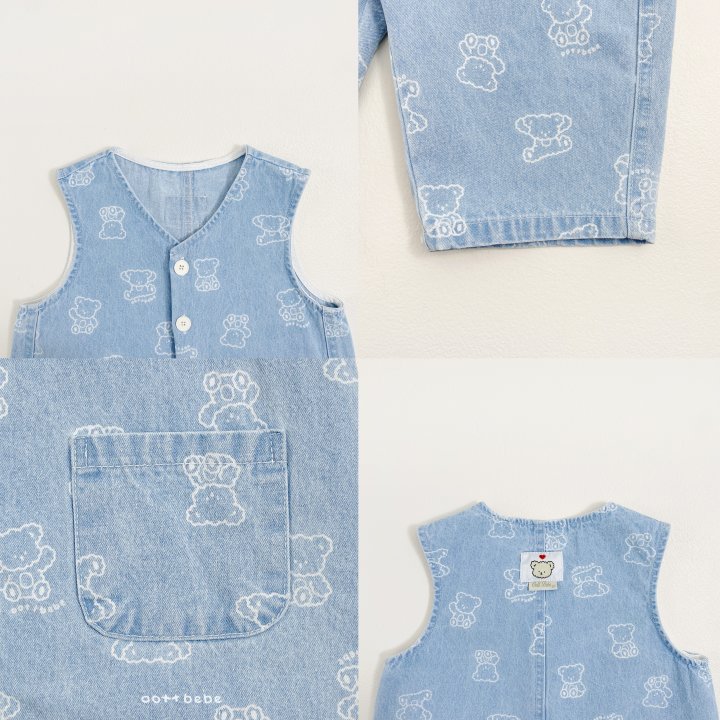 Oott Bebe - Korean Baby Fashion - #babyboutique - Flip Bear Overalls - 10