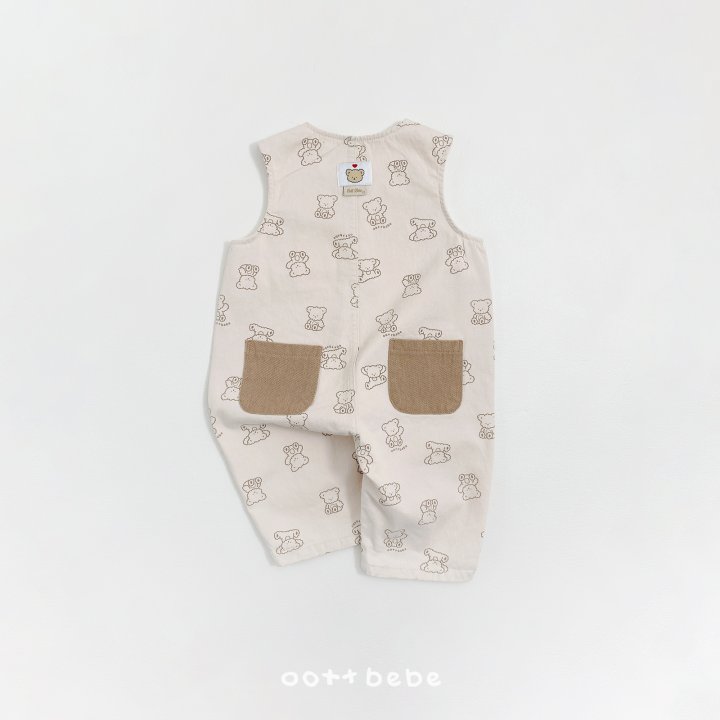 Oott Bebe - Korean Baby Fashion - #babyboutique - Flip Bear Overalls - 9