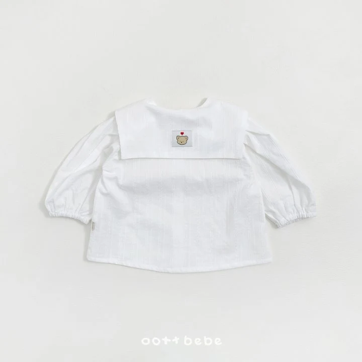 Oott Bebe - Korean Baby Fashion - #babyboutique - Airy Collar Blouse - 6