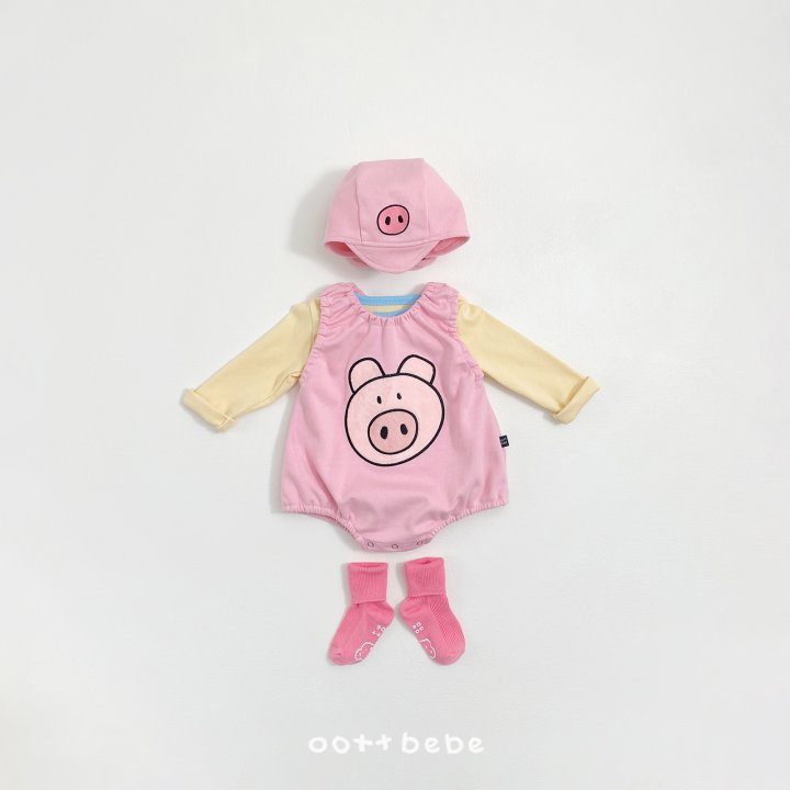 Oott Bebe - Korean Baby Fashion - #babyboutique - Lucky Friends Bonnet - 4