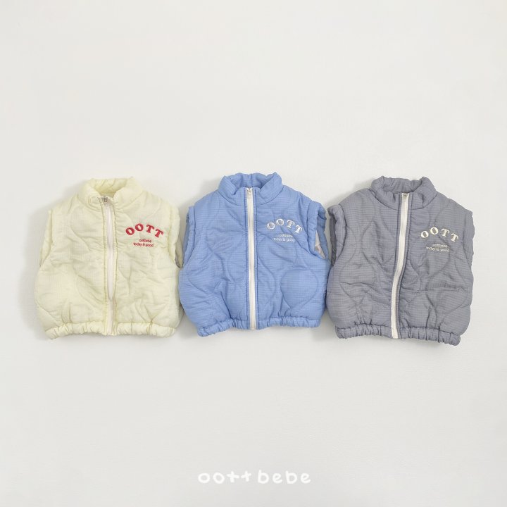 Oott Bebe - Korean Baby Fashion - #babyboutiqueclothing - Today Quilted Vest