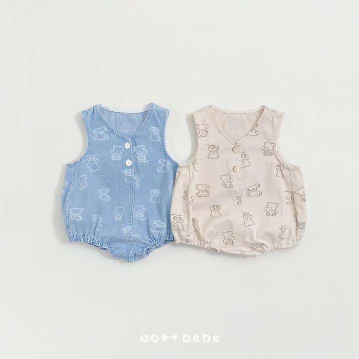 Oott Bebe - Korean Baby Fashion - #babyfever - Flip Bear Baby Suit