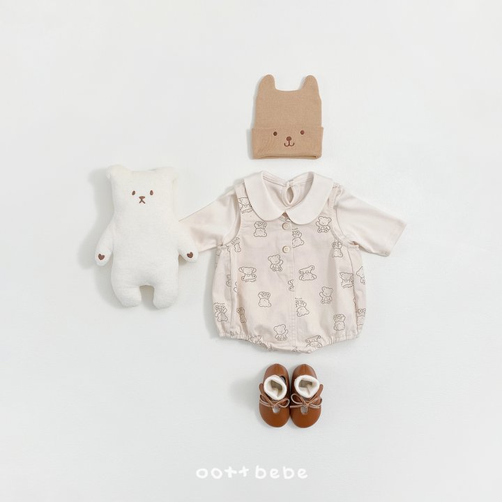 Oott Bebe - Korean Baby Fashion - #babylifestyle - Flip Bear Baby Suit - 3