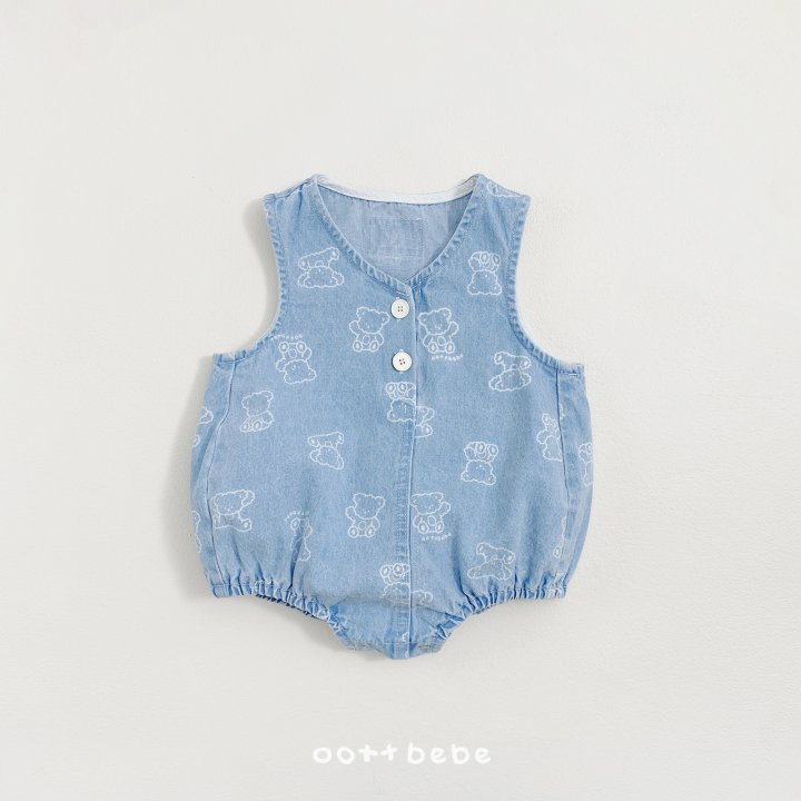 Oott Bebe - Korean Baby Fashion - #babylifestyle - Flip Bear Baby Suit - 4