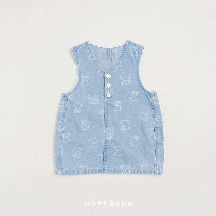 Oott Bebe - Korean Baby Fashion - #babyoninstagram - Flip Bear One-piece - 4