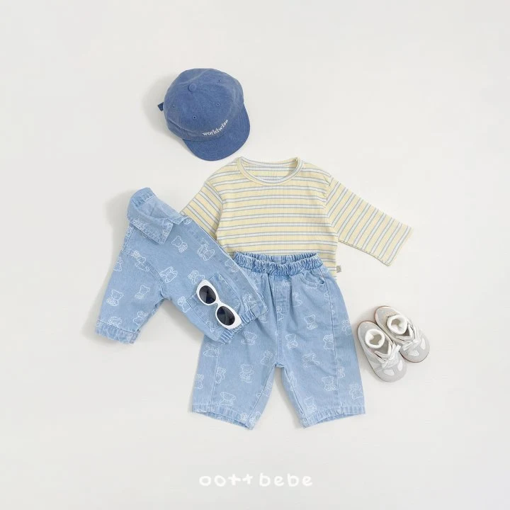 Oott Bebe - Korean Baby Fashion - #babyootd - Flip Bear Pants - 2
