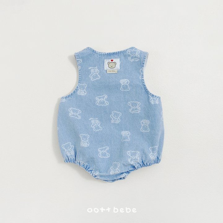 Oott Bebe - Korean Baby Fashion - #babyoutfit - Flip Bear Baby Suit - 6