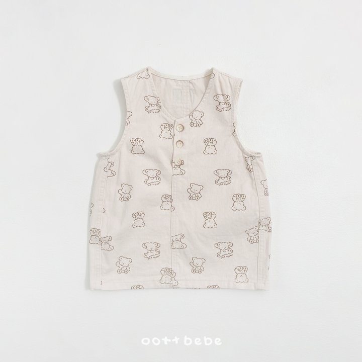 Oott Bebe - Korean Baby Fashion - #babyoutfit - Flip Bear One-piece - 6