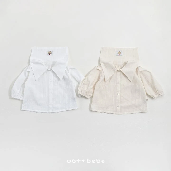 Oott Bebe - Korean Baby Fashion - #babyoutfit - Airy Collar Blouse