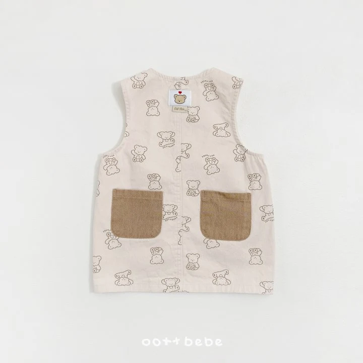 Oott Bebe - Korean Baby Fashion - #babywear - Flip Bear One-piece - 7