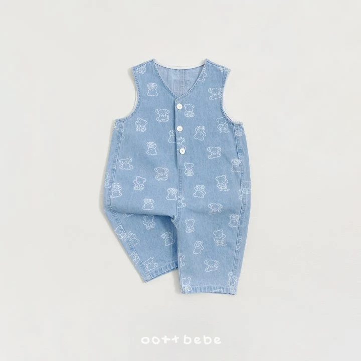 Oott Bebe - Korean Baby Fashion - #babywear - Flip Bear Overalls - 6