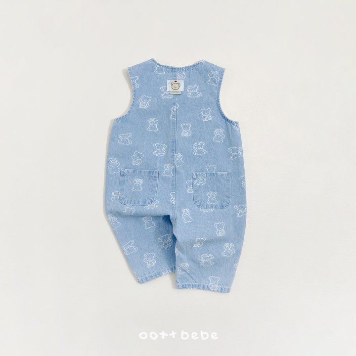 Oott Bebe - Korean Baby Fashion - #onlinebabyboutique - Flip Bear Overalls - 7