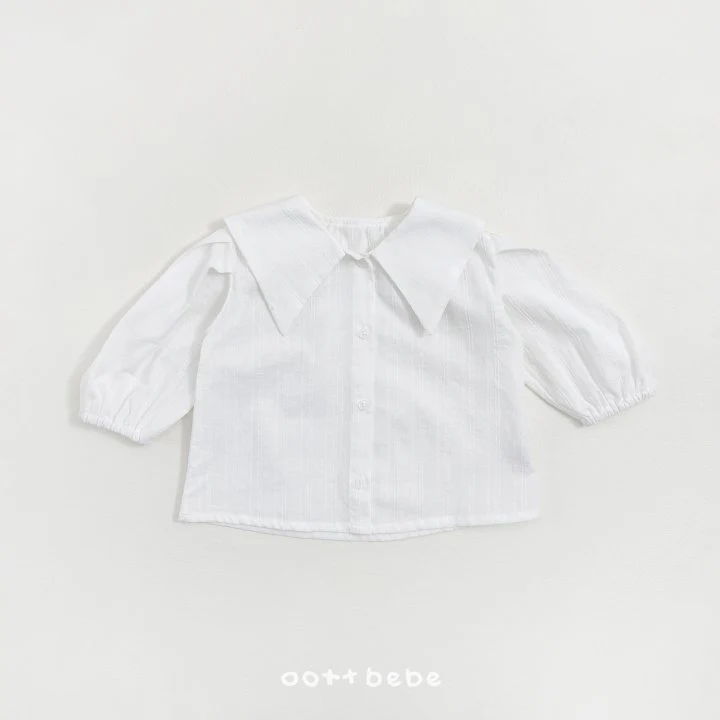 Oott Bebe - Korean Baby Fashion - #babywear - Airy Collar Blouse - 4