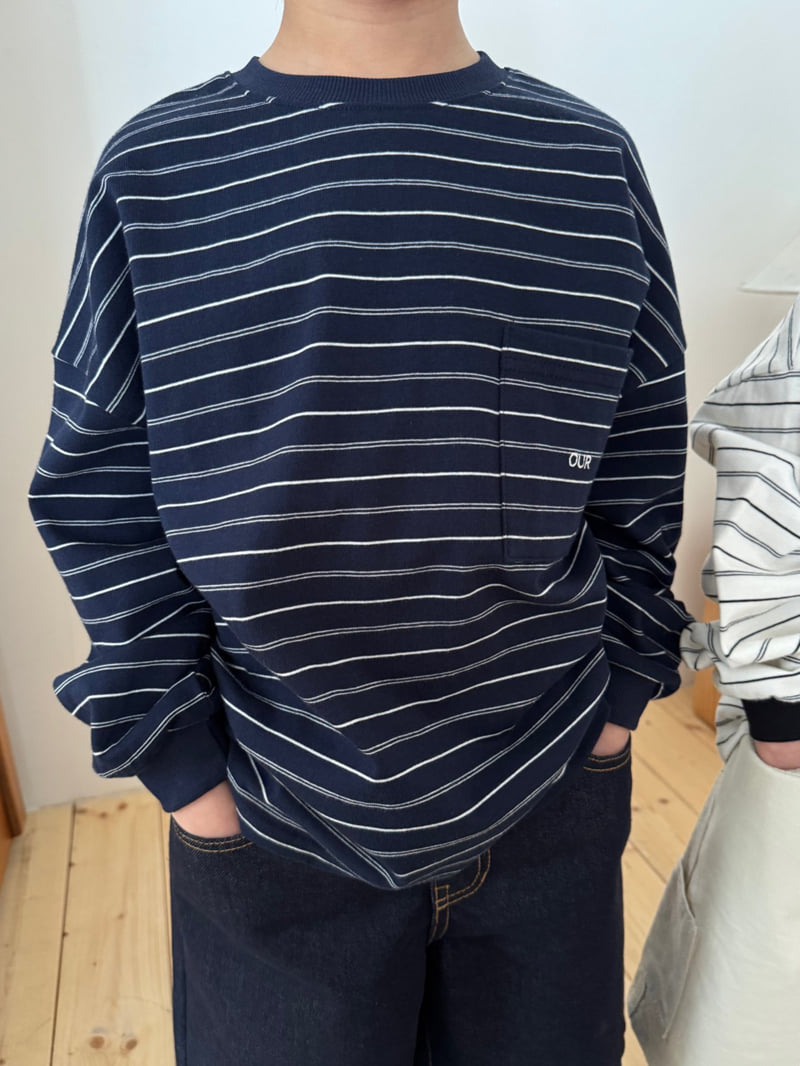 Our - Korean Children Fashion - #childofig - Pocket Striped Tee - 12