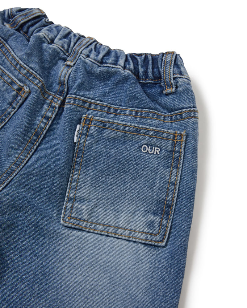 Our - Korean Children Fashion - #childofig - Youth Wide Denim Pants - 6