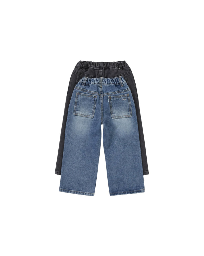 Our - Korean Children Fashion - #childofig - Youth Wide Denim Pants - 7