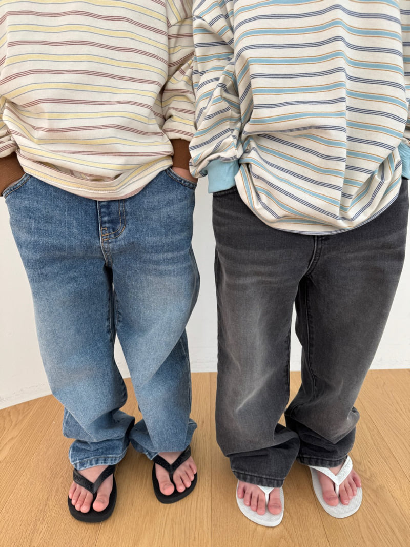 Our - Korean Children Fashion - #designkidswear - Youth Wide Denim Pants - 9