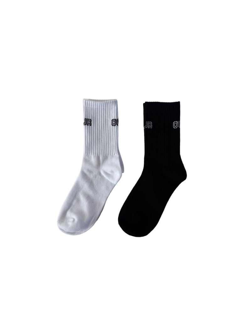 Our - Korean Children Fashion - #discoveringself - 3-Pack Running Socks - 2