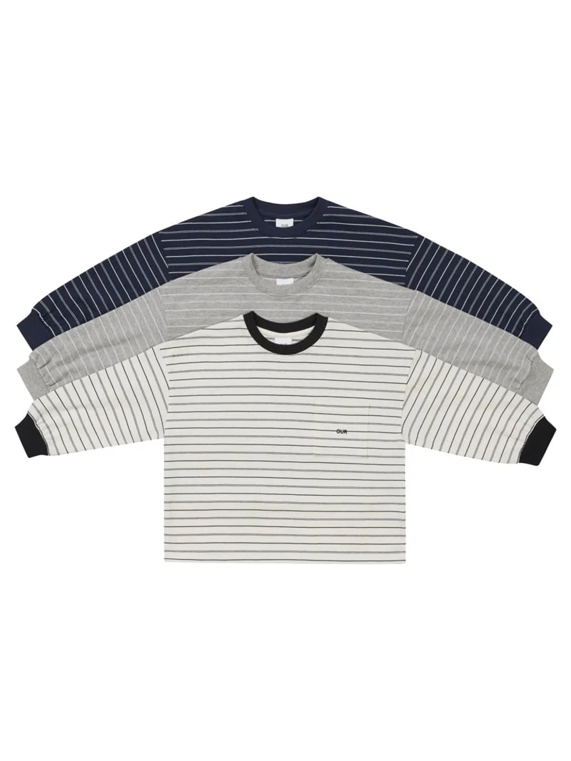 Our - Korean Children Fashion - #discoveringself - Pocket Striped Tee