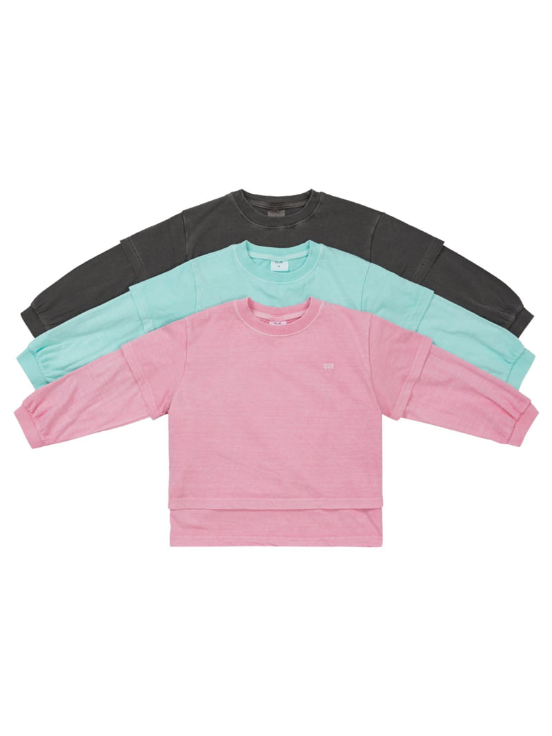 Our - Korean Children Fashion - #kidsshorts - Garment-Dyed Layered Tee