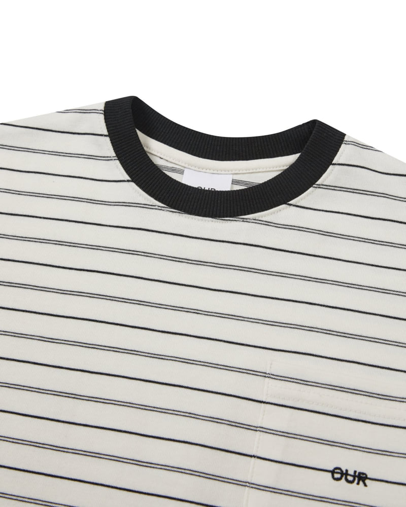 Our - Korean Children Fashion - #kidsshorts - Pocket Striped Tee - 3
