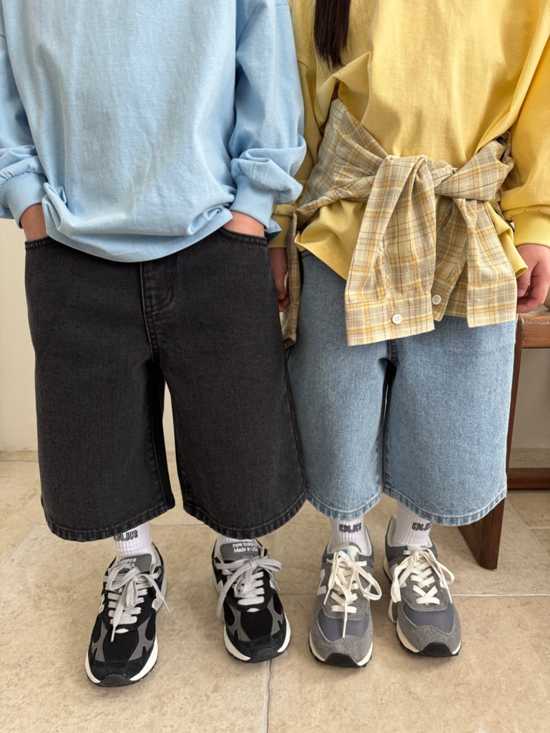 Our - Korean Children Fashion - #kidzfashiontrend - Park Bermuda Denim Pants - 8