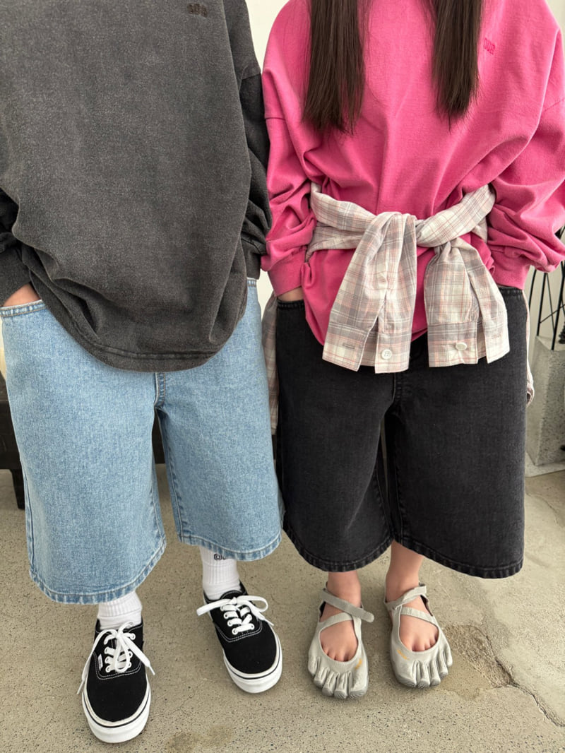 Our - Korean Children Fashion - #magicofchildhood - Park Bermuda Denim Pants - 11