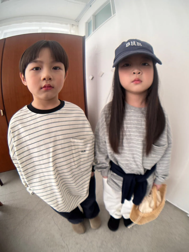 Our - Korean Children Fashion - #magicofchildhood - Pocket Striped Tee - 8