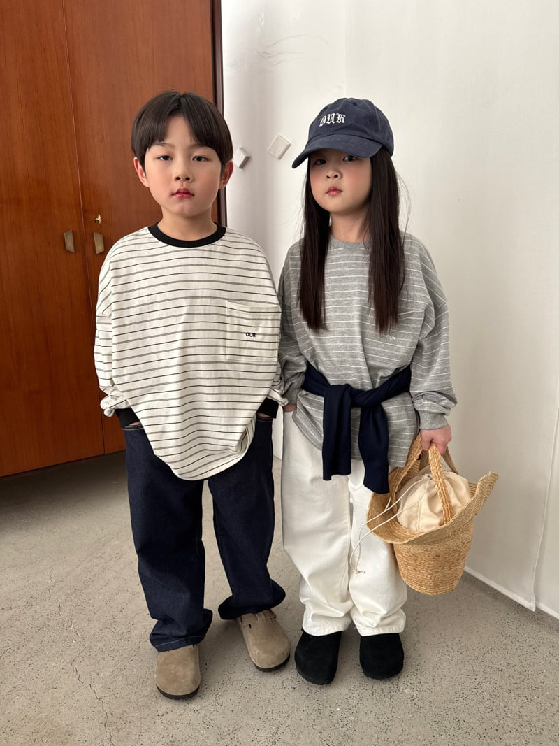 Our - Korean Children Fashion - #prettylittlegirls - Pocket Striped Tee - 10
