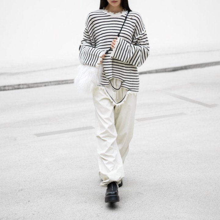 Paper Moon - Korean Women Fashion - #momslook - Glossy Wide Parachute Pants - 2