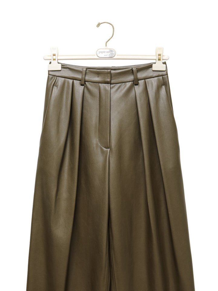 Paper Moon - Korean Women Fashion - #momslook - Low Waisted Double Pleats Wide Trousers - 10